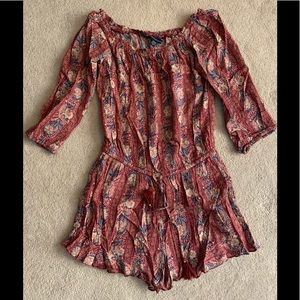 American Eagle Patterned Romper